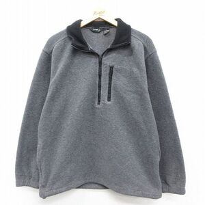 M/古着 エディーバウアー 長袖 ハーフジップ フリース ジャケット メンズ 00s グレー 霜降り 25sep25 中古 アウター
