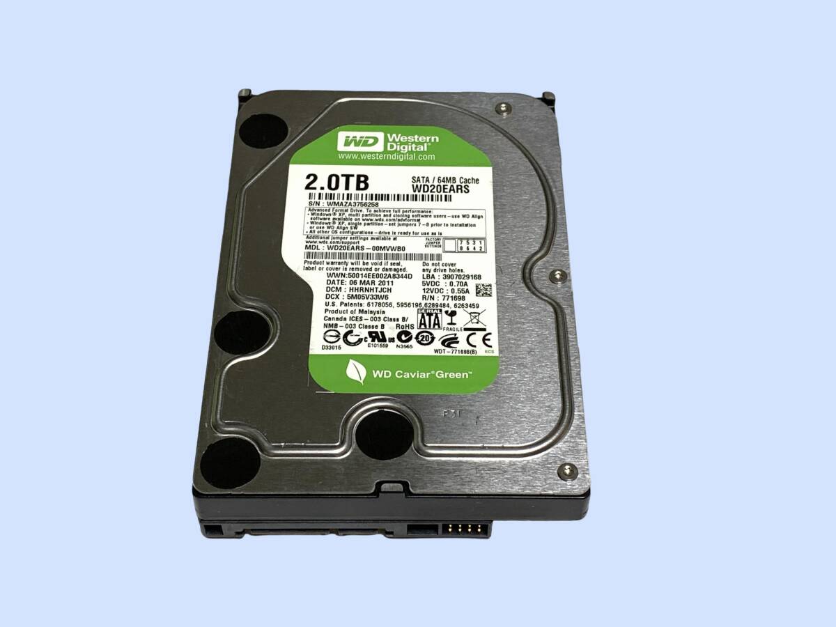 【中古品】3.5インチHDD　3TB×2台 使用時間70時間未満 中古品】3.5インチHDD 3TB×2台 使用時間70時間未満 2025年