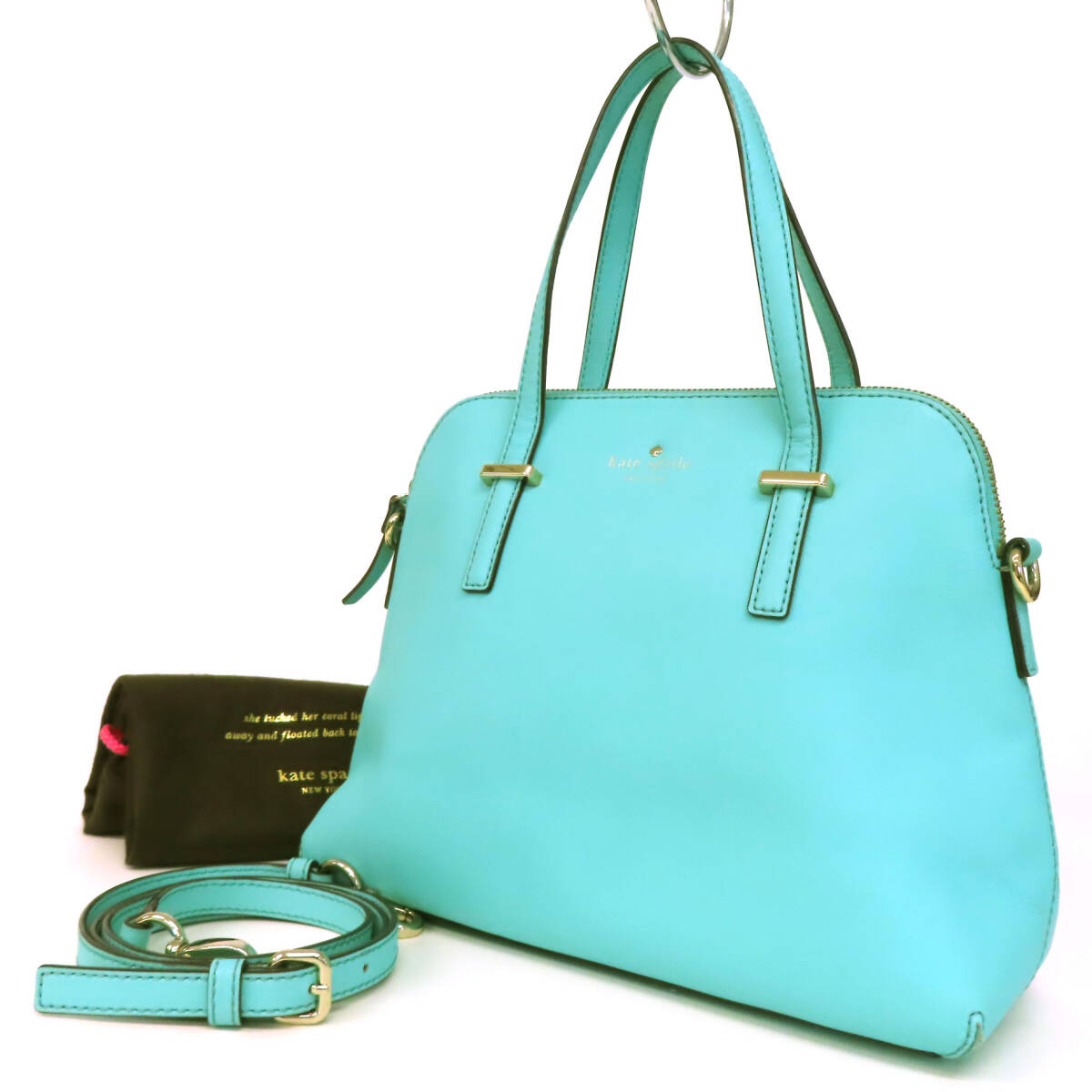 Yahoo!オークション -「ケイトスペード バッグ レザー ブルー