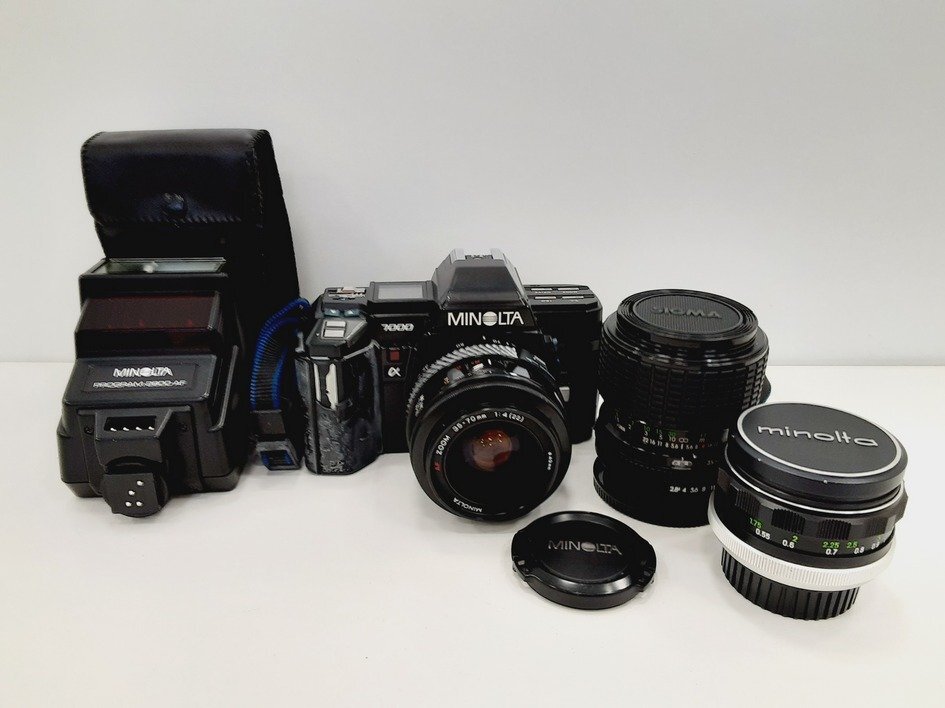 MINOLTA カメラ 4台 ジャンク品 ジャンク箱30 MINOLTAフィルムカメラ4台レンズ6本セット - メルカリ