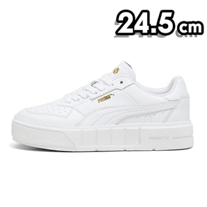 PUMA プーマ スニーカー 厚底 プラットフォーム CALI コート レザー ウィメンズ 23年 秋冬カラー プーマホワイト 24.5cm
