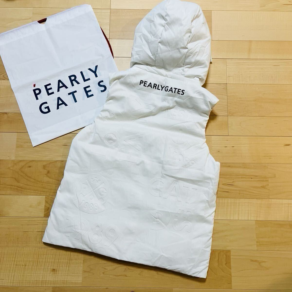 極美品　パーリーゲイツ　4WAY　中綿　スニード　リバーシブル　ベスト ホワイト パーテックス中綿入り リバーシブル スニードジャック｜PEARLY