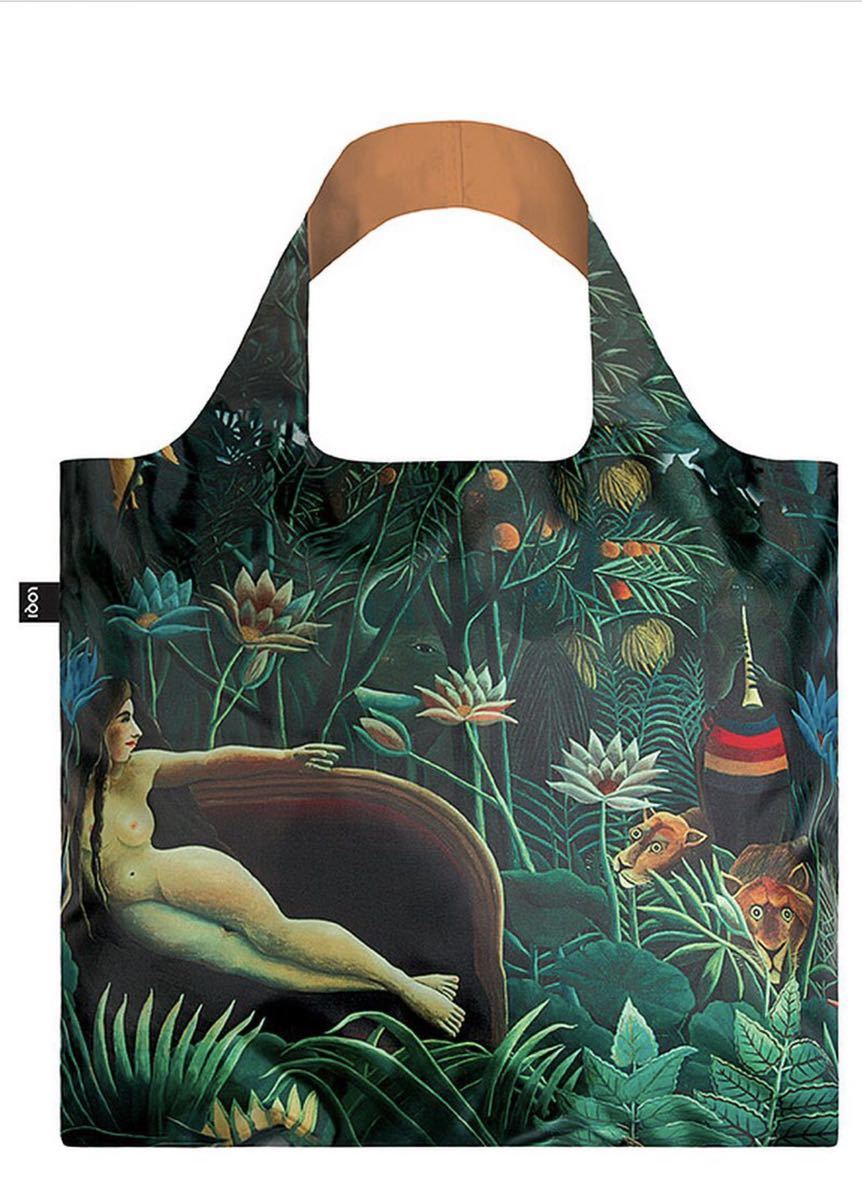 廃盤新品◆ローキー エコバッグ　世界名画　折りたたみ コンパクトマイバッグ 大容