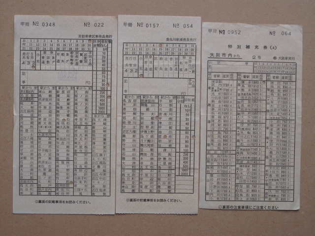 Yahoo!オークション -「特別補充券」(切符) (鉄道)の落札相場
