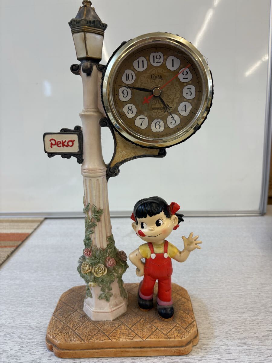 【レア物】ペコちゃん壁掛け時計　振子時計　不二家　SEIKO 非売品　動作確認済 非売品☆不二家 ペコちゃん 振り子時計☆壁掛け時計 からくり