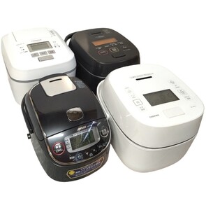 【J9-120】中古・ジャンク品 ★ IH炊飯ジャー 4台まとめ 東芝 RC-10VSV / 日立 R2-V100DM / 象印 NW-JE10・NP-RT05 炊飯器