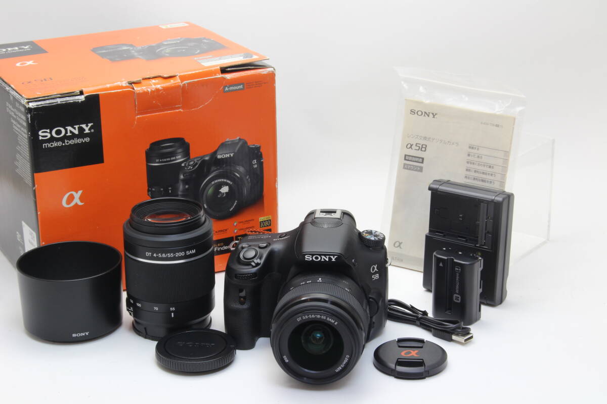 最終価格　　未使用に近い美品SONY α58 レンズセット Yahoo!オークション -「α58」(ソニー) (デジタル一眼)の落札相場