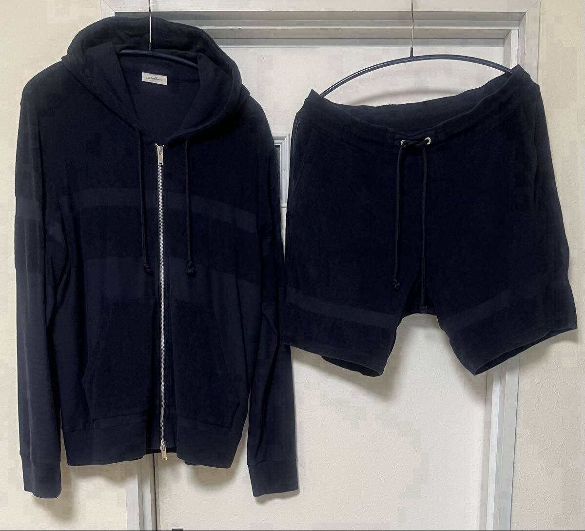 ◆【人気】SEAGREEN(シーグリーン)/ PILE BORDER HOODI