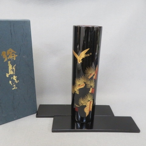 未使用【漆器】輪島塗　花柄花入（箱付）【送料無料】 2025年最新】Yahoo!オークション -輪島塗 花器(アンティーク