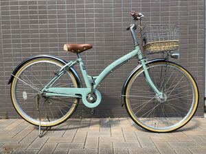 【手渡限定★愛知 岡崎発】大日 GRACIANO 自転車 24インチ ミントグリーン★小学生★アピタオリジナル★現行品★定価2.9円★屋内保管 美品