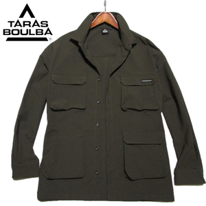 【TARAS BOULBA タラスブルバ】 ストレッチツイル 長袖シャツジャケット サイズM カーキ 防虫加工 アウトドア