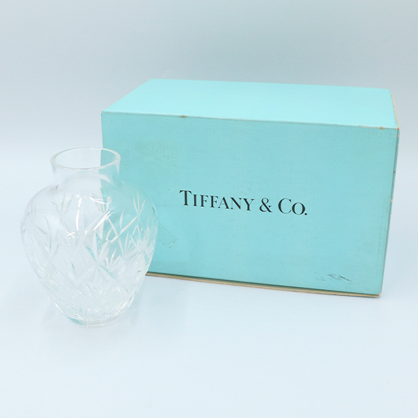 【美品】ティファニー／クリスタル フラワーベース 花瓶 美品】ティファニー／クリスタル フラワーベース 花瓶 - メルカリ