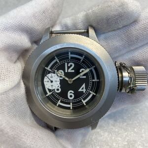 【S】ZENO WATCH BASEL ゼノ ユーロアーミー 手巻き 腕時計 ミリタリー大型 不動 未稼働 ジャンク品 メンズ時計 コレクション