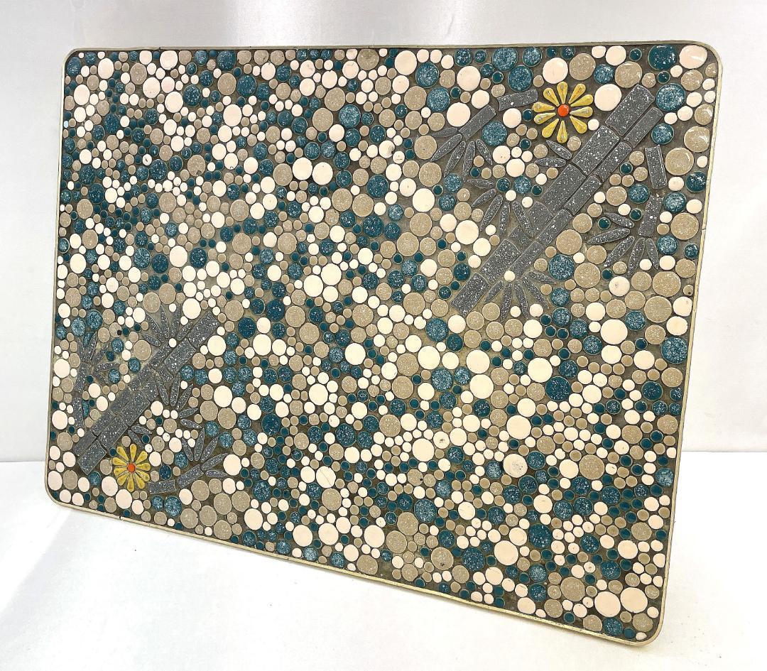 タイル タイル張り ストーブ台 昭和レトロポップ 花柄 薪