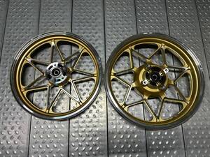ゼファー400 キャストホイール 金 / ZR400Cキャストホイール ゴールド カスタム パーツ 旧車 訳アリ アウトレット カワサキ