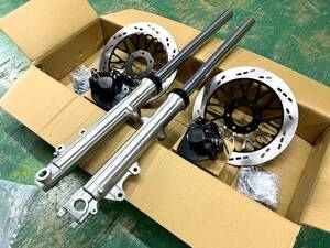 GS400 フロントダブル バフ ノーマルセット/ 純正リプロ ダブルディスクGS400E GS400L GT380 GSX400F GSX400E