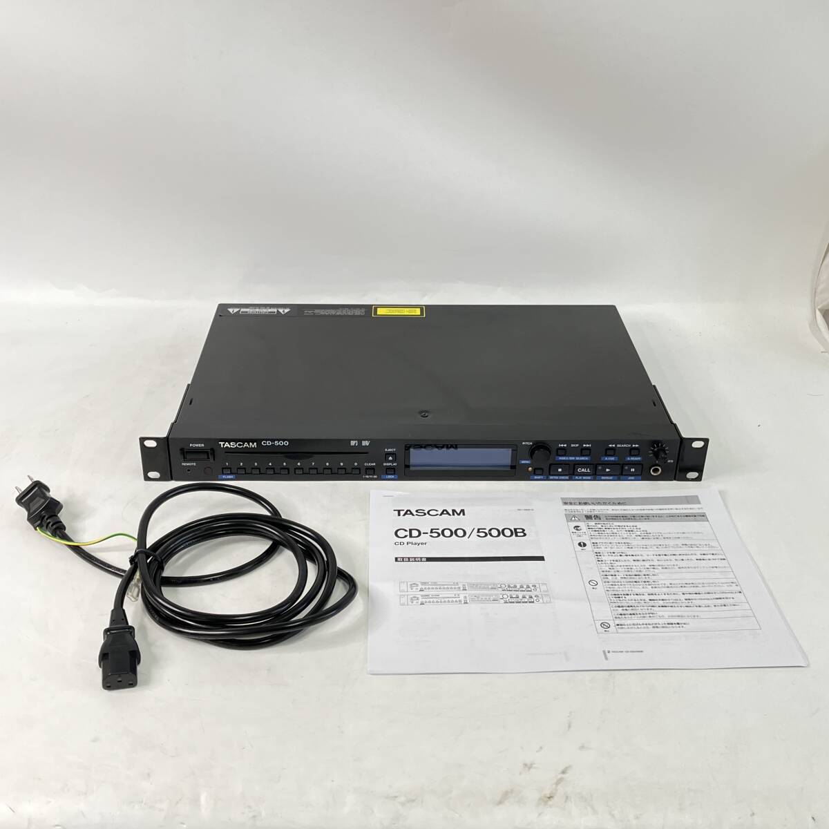◆優良中古品・動作確認済◆TASCAM CDプレーヤー 業務用1U CD-500 廃盤品】TASCAM CDプレーヤー 業務用1U CD-500 優良美品・動作