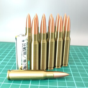 7.62x51mm NATO / .308 Winchester 弾 鉄薬莢ラッカー塗装(グリーン系)風 ダミーカート 12個セット【送料無料】(検) win 3
