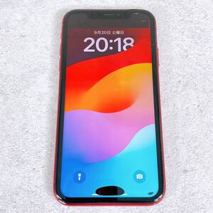 現状販売!iPhone XR 64GB レッド バッテリー74% MT062J/A SIMロックあり A2106 KDDI