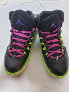 NIKE ナイキ JORDAN PRIME FLY ジョーダンプライムフライ メンズ 28.5cm 黒×蛍光イエロー ピンク紐 箱・タグなし 送料込み