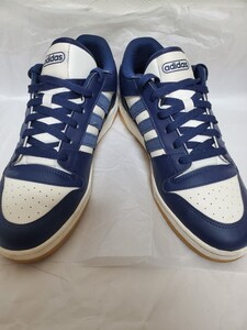 【美品】adidas BREAK START メンズスニーカー ネイビー×ホワイト 27cm ブレイクスタート 箱なし・タグなし 送料込み