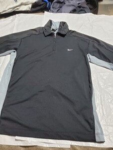 NIKE ナイキ ハーフジップ 半袖ポロシャツ ツートン Mサイズ ほぼ未使用