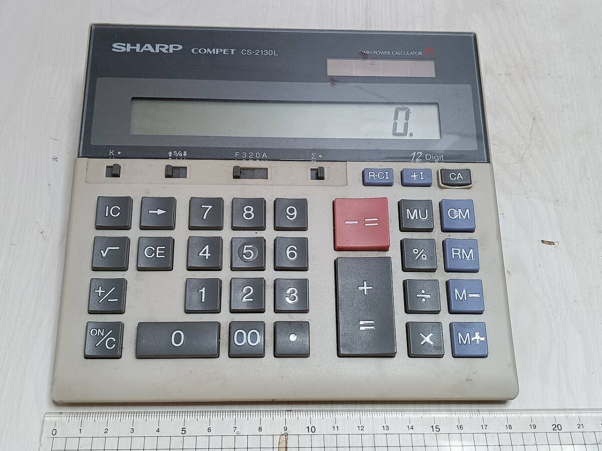 ◆ シャープ SHARP コンペット Compet 電卓 計算機 ビンテージ シャープ電卓 コンペット CS-S110 10桁 動作確認済 - メルカリ