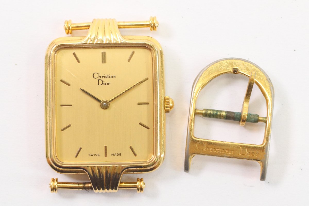 Christian Dior時計 3012 スクエア ゴールド ブラック 黒 Christian Dior Watch 3012 Square Gold Black Black | eBay