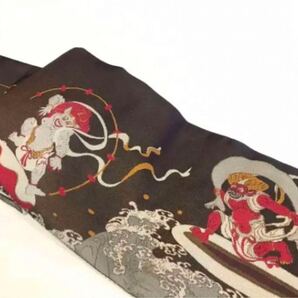 【新品未使用】大好評!おりびと 半幅帯 オシャレ帯 日本製 個性派 風神雷神