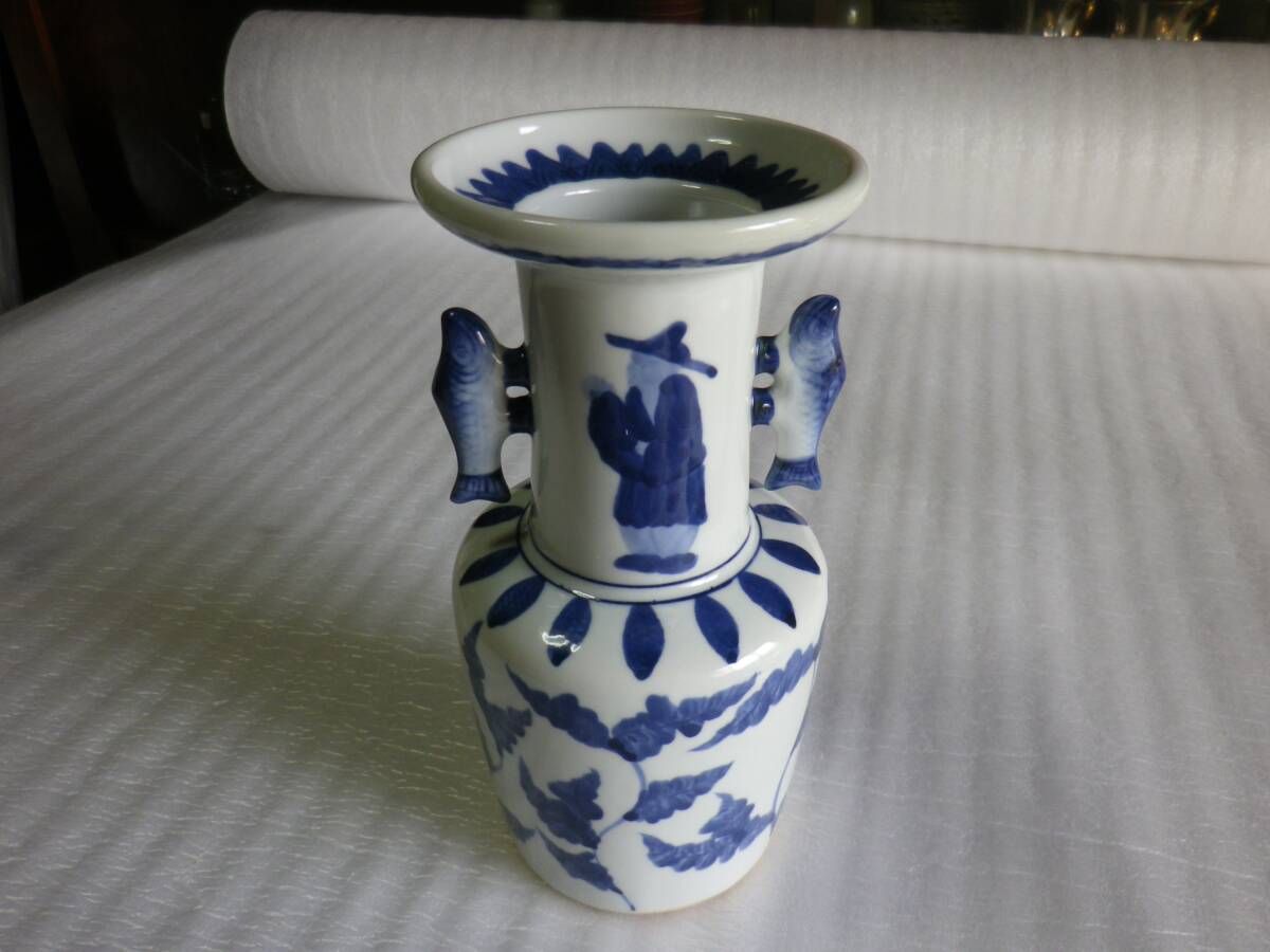 明天啓時代【天啓年製】在銘染付「貴」字紋唐子高士囲碁山水文碗一対(B-105) 明天啓時代【天啓年製】在銘染付「貴」字紋唐子高士囲碁