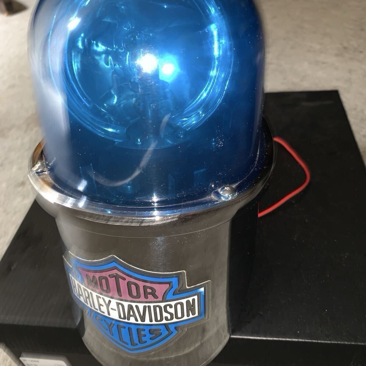 パトライト　回転灯　青　パイプクランプステー付き　ハーレー パトライト 回転灯 青 パイプクランプステー付き ハーレー