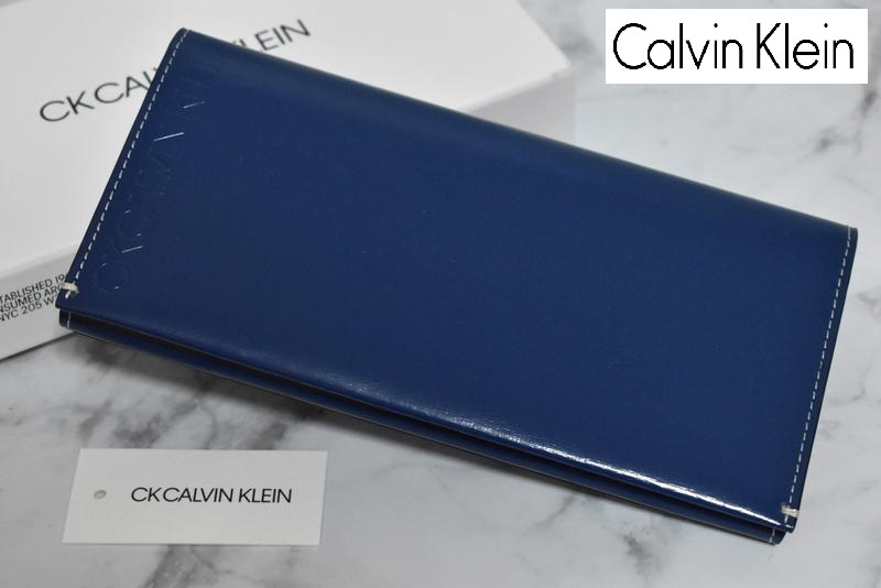 【未使用品】CK  カルバンクライン長財布ブルー×ブラック ck Calvin Klein - ☆値下げ☆新品・未使用 カルバン・クライン