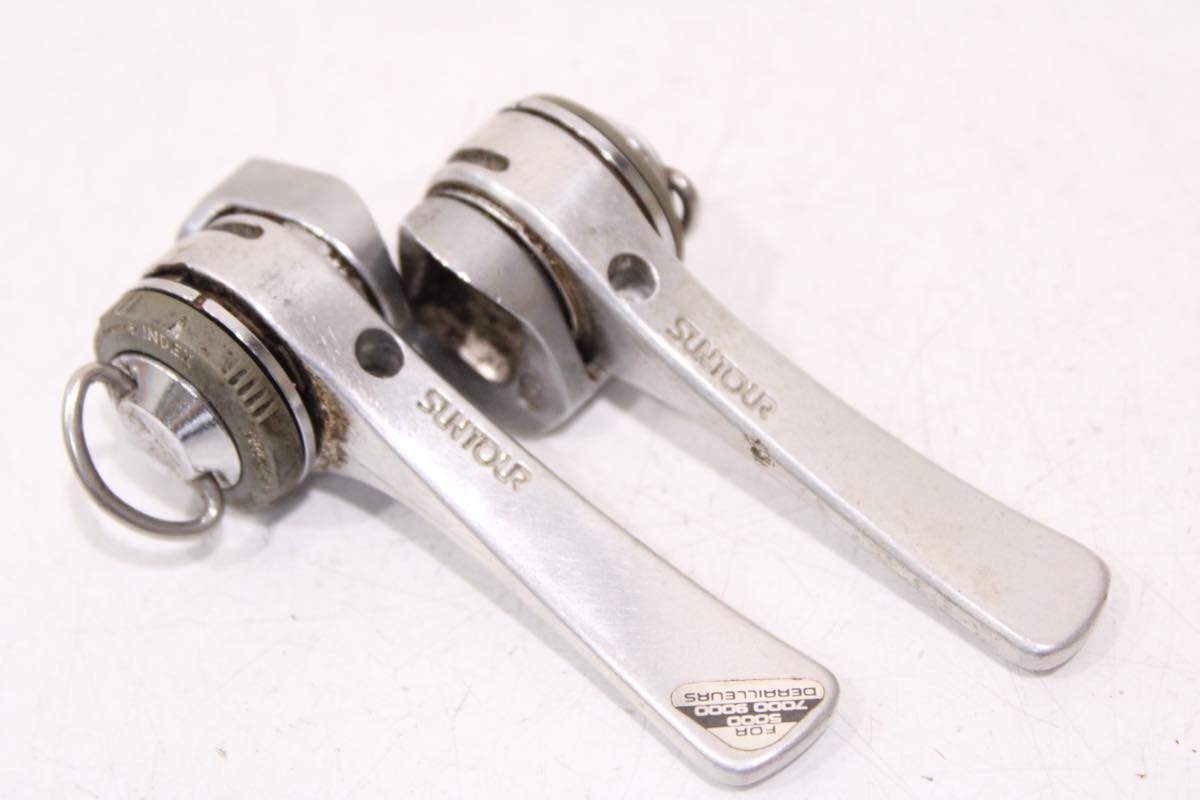 ☆★Wレバー４点セット！デュラエース肉抜き☆未使用カンパニョーロ・サンツアー☆ Wレバー4点セット SHIMANO デュラエース 肉抜き仕上げ 未使用