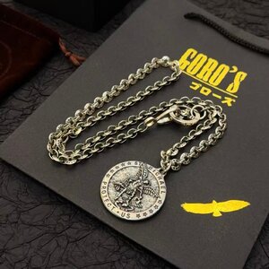 Goro’s ゴローズ 銀縄 ヴィンテージ クロス ネックレス タタキ ネックレス ペンダント