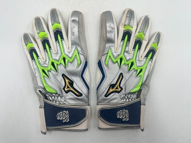 ミズノプロ　バッティンググローブ　プロ実使用 プロ野球選手 実使用 ミズノプロ バッティンググローブ