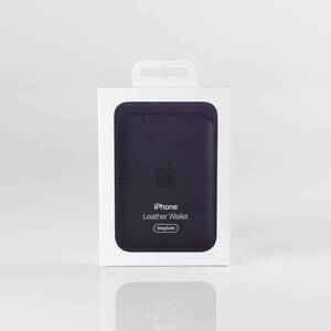 Apple アップル 純正 MagSafe対応 iPhone レザーウォレット・ミッドナイト
