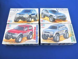 タミヤ 1/32 ミニ四駆 ハイラックス サーフ ビークロス パジェロ ランドクルーザー プラド 4台セット 未組立 TAMIYA 田宮