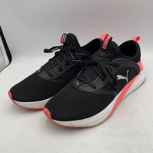 V345 PUMA プーマ レディース ランニングシューズ スニーカー US8 24.5cm ブラック ピンク