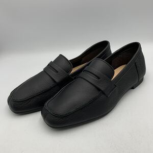 V581 未使用 美品 あしながおじさん レディース コインローファー 24cm ブラック レザー 日本製