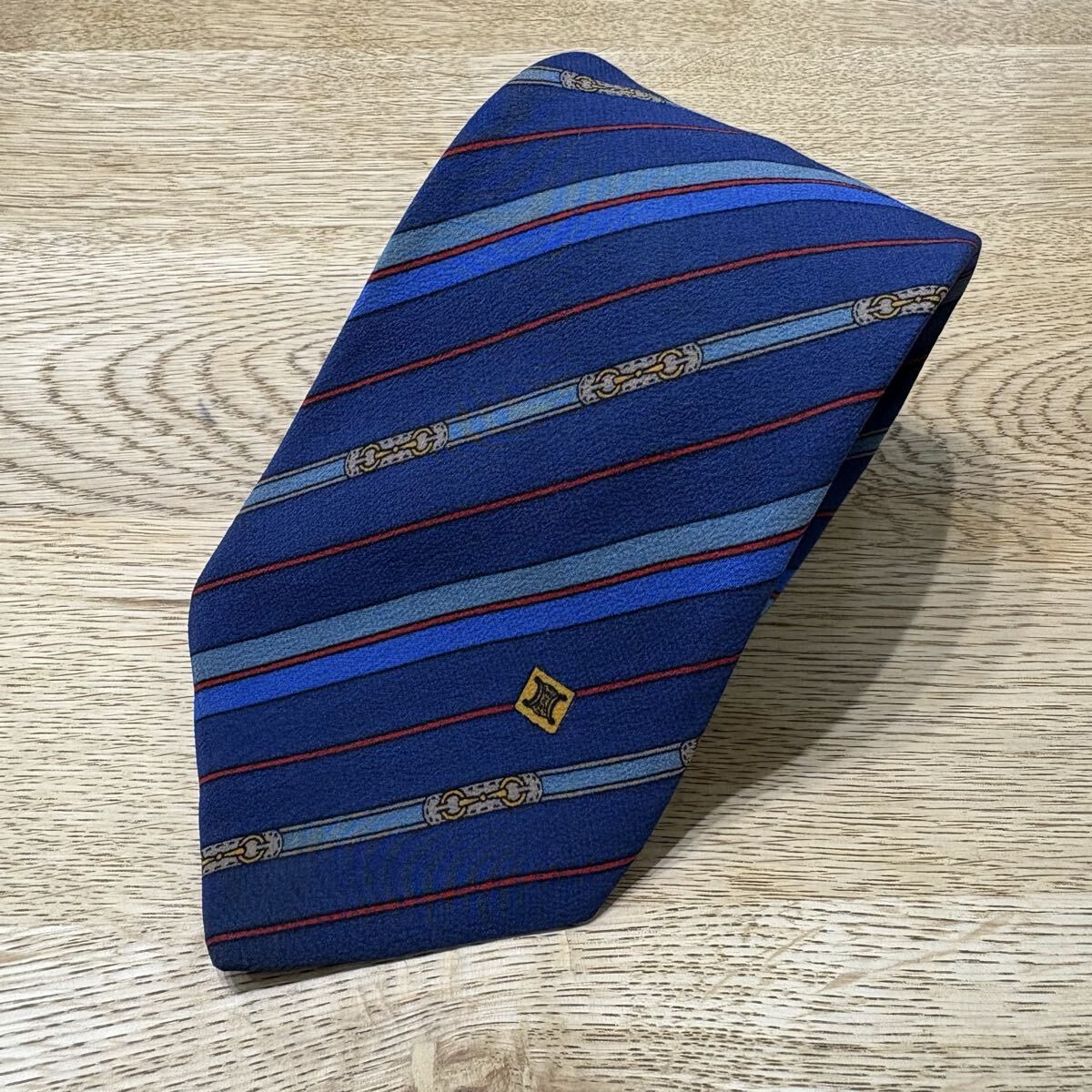 ꧁新品未使用꧂ セリーヌ ネクタイ 無地 ソリッド マカダム柄 ミント グリーン 70894-1.jpg