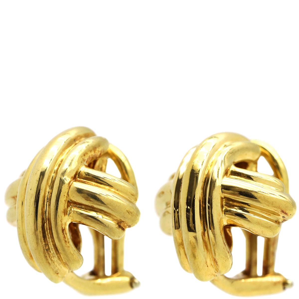 ティファニー ピアス シグネチャー クロス K18YG ゴールド T&Co. s