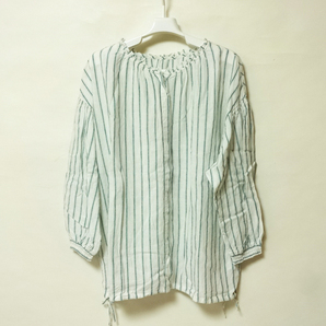 niko and ニコアンド レディースL 麻混 フリル襟 2WAY ブラウス 中古 送料込み