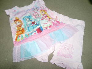PJ0909-06 女の子中古パジャマ ナイトウエア 【ひろがるスカイ!プリキュア 光るパジャマ】100cm 女児向け