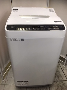 のK4655 SHARP タテ型 洗濯機 洗濯乾燥機 ES-TX5DJ-W 洗濯5.5k / 乾燥3.5k