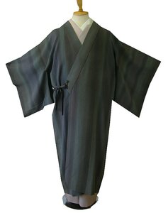 時代屋 裄66.3cm ロング寸 お洒落 道中着 正絹 仕立上り 154cm~160cm C618