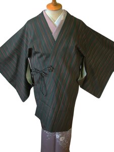 時代屋 美品 裄67.5cm 絞り調 お洒落 道中着 正絹 未使用 157cm~163cm Cs1456
