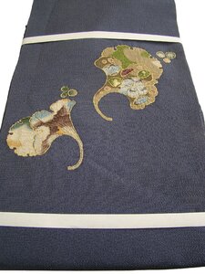 時代屋 美品 紬 小紋用 縮緬地 なごや帯 正絹 未使用 Ns1676