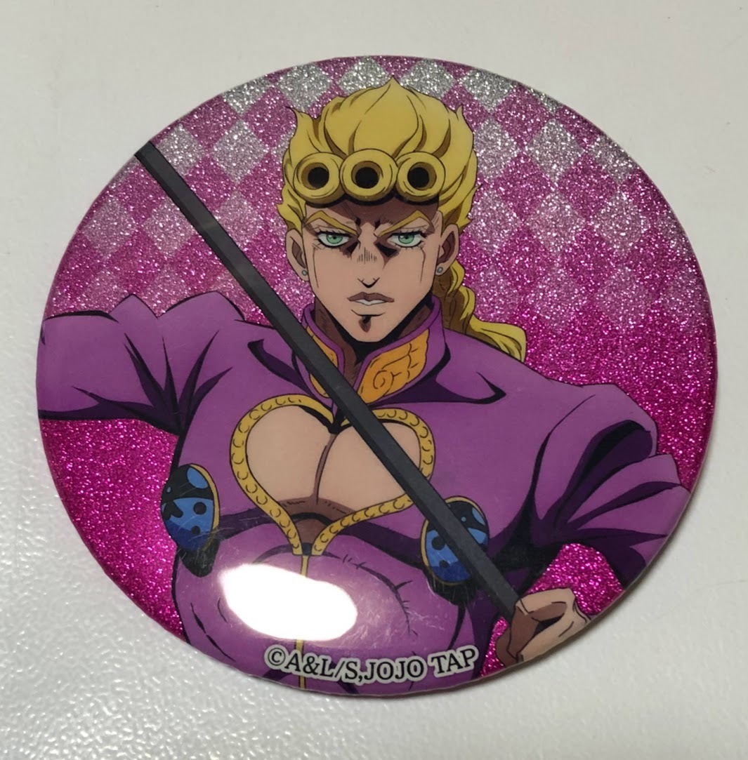 美品 缶バッジ ジョジョの奇妙な冒険 東方常秀 レア バンダイナムコエンターテインメント ジョジョの奇妙な冒険