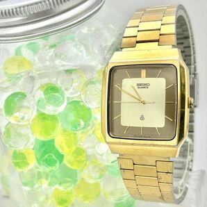 【新品電池】 SEIKO セイコー メンズ 腕時計 ゴールド オクタゴン 6030-5490