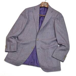 超優雅!!圧巻の美的センス◎!!!日本の匠「RING JACKET/リングヂャケット」大人の品格漂う鮮やかな色彩のラベンダー色 秋冬 ジャケット 46 M